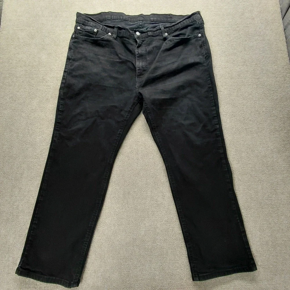 Levi's 541 Athletic Taper Black Stretch Denim Jeans Men's Fits 42x27 Grunge Punk